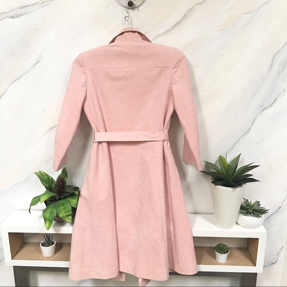 💖ULTRASUEDE-baby PINK vintage long blazer jacket - Picture 7 of 8